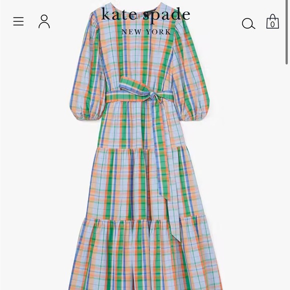 Kate spade plaid midi dress - Picture 4 of 8